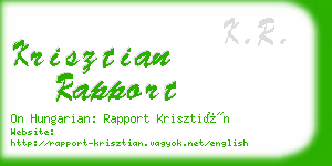 krisztian rapport business card